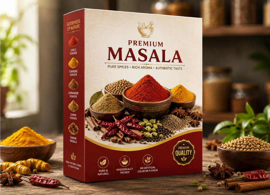 Masala and spices packaging boxes